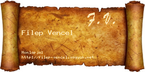 Filep Vencel névjegykártya